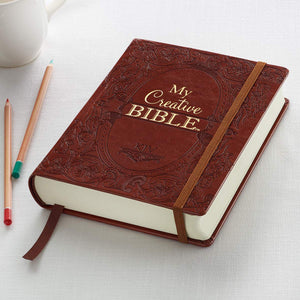 MY CREATIVE BIBLE BROWN JOURNALING BIBLE  HARD COVER  KJV