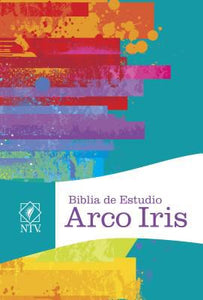 BIBLIA DE ESTUDIO ARCOIRIS NTV, NEGRO SIMIL PIEL CON ÍNDICE