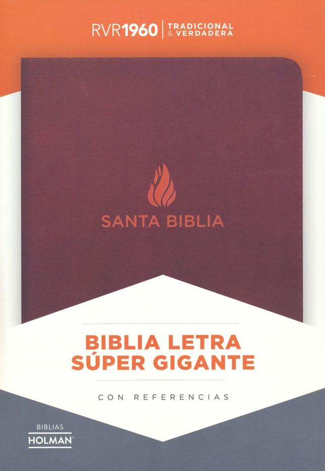 RVR 1960 BIBLIA LETRA SUPER GIGANTE MARRÓN PIEL FABRICADA