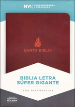 Cargar imagen en el visor de la galería, NVI BIBLIA LETRA SUPER GIGANTE MARRÓN PIEL FABRICADA
