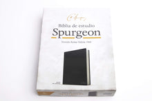 Cargar imagen en el visor de la galería, BIBLIA DE ESTUDIO SPURGEON NEGRA PIEL GENUINA
