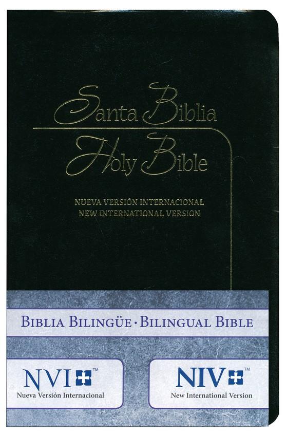 BIBLIA BILINGUE ESPAÑOL/ INGLES NVI/ NIV IMITACIÓN PIEL