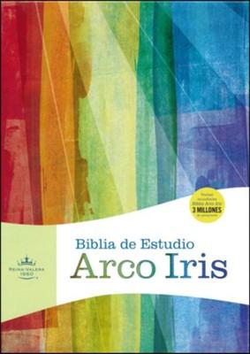 BIBLIA DE ESTUDIO ARCOIRIS RVR60 NEGRO SIMIL PIEL SIN ÍNDICE