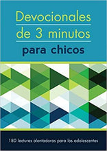 Cargar imagen en el visor de la galería, DEVOCIONALES DE 3 MINUTOS PARA CHICOS- 180 LECTURAS INSPIRADORAS PARA ADOLESCENTES
