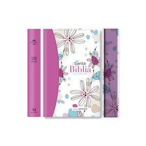 SANTA BIBLIA REINA VALERA 1960-  LETRA GRANDE FONT 12- PASTA FLEXIBLE MULTIFLORAL