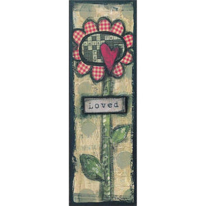 PLAQUE STACK BLACK LOVED FLOWER