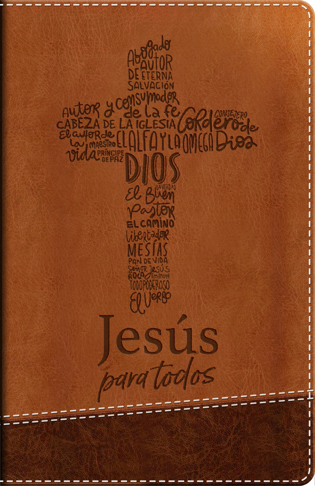 RVR1960 SANTA BIBLIA DE PROMESAS JESÚS PARA TODOS- LETRA GRANDE- TAMAÑO MANUAL- PIEL ESPECIAL